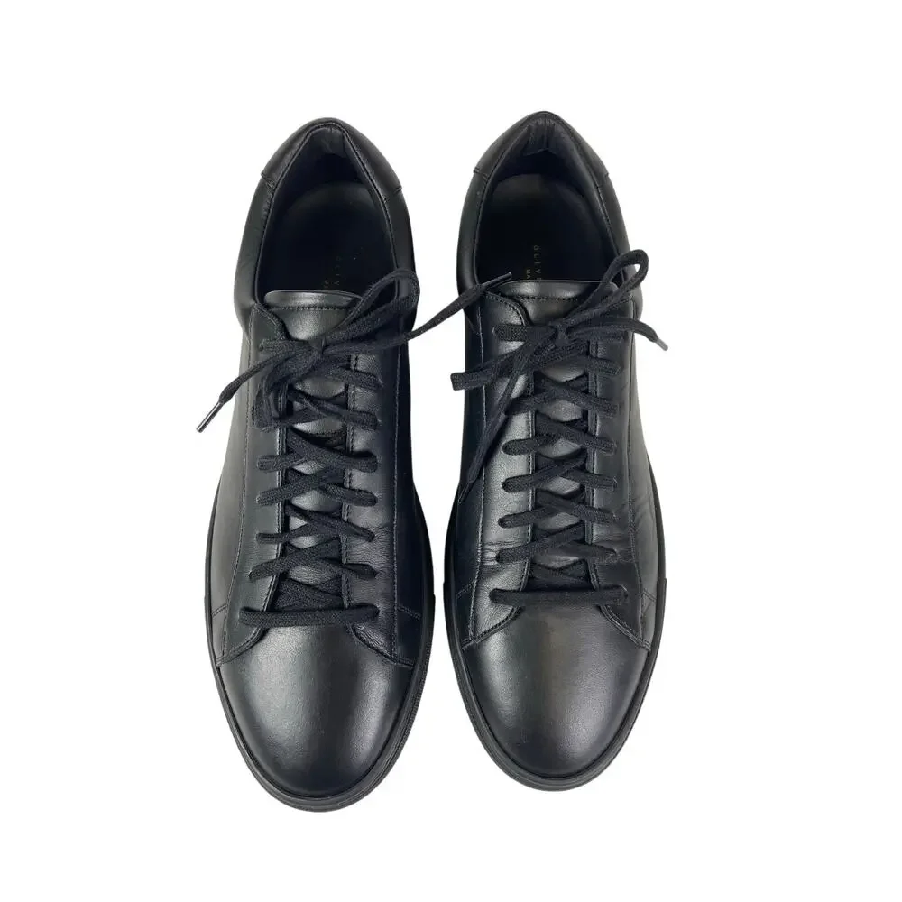 Oliver Cabell Low 1 Leather Sneaker Jet Black Mens Size 44/ US 11